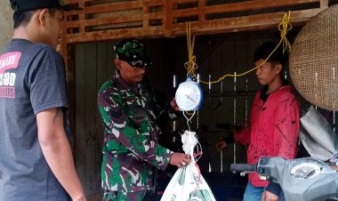 Babinsa Koramil 2212/Tegalbuleud Dampingi Poktan dalam Upaya Ketahanan Pangan