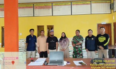 Babinsa Koramil 2213/Jampangkulon Dampingi Pendistribusian Beras Bulog di Desa Boregah Indah