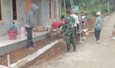 SATGAS TMMD KE-125: Pembangunan Rutilahu Ibu Dedeh Capai 55%, Bukti Sinergi TNI dan Warga