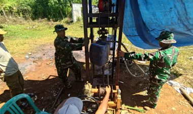 Pengeboran Sumur di Kp. Cisireum Capai 35%, Satgas TMMD Terus Bergerak Bersama Warga