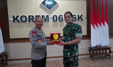 Danrem 061/SK Terima Kunjungan Komandan Detasemen 1 Pasukan Pelopor