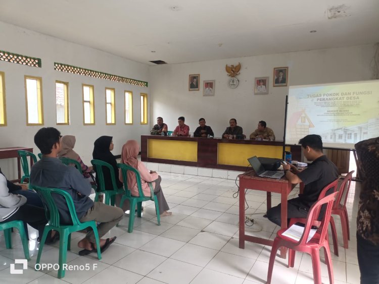 Babinsa Koramil 2210/Pabuaran Hadiri Rapat Pembekalan Calon Perangkat Desa Bantarsari
