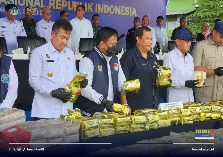 Pemusnahan 592,9 Kg Narkotika di Kampung Boncos, Jadi Simbol Komitmen Bea Cukai dan BNN Perangi Narkoba