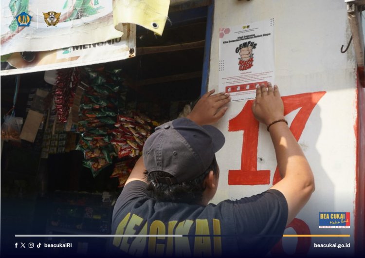 Awasi Rokok Ilegal di Banten dan Aceh, Bea Cukai Sambangi Perusahaan Jasa Titipan dan Pedagang Rokok