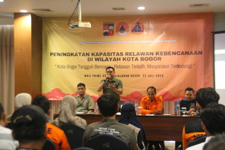BPBD Kota Bogor Tingkatkan Kapasitas Relawan Kebencanaan