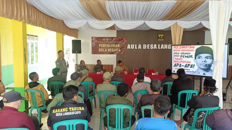 Koramil 2209/Lengkong Penyuluhan Bela Negara Meriahkan Kegiatan Non Fisik TMMD ke-125 di Desa Langkap Jaya