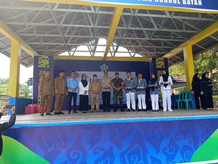 Danramil 2205/Kalapanunggal Hadiri Launching Makanan Bergizi Gratis di SMK Nurul Bayan
