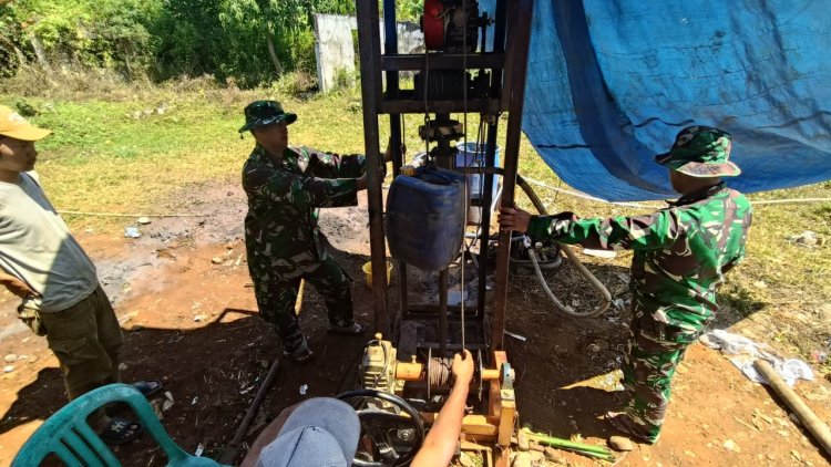 Pengeboran Sumur di Kp. Cisireum Capai 35%, Satgas TMMD Terus Bergerak Bersama Warga