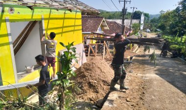 Giat Gotong Royong Satgas TMMD Ke-125, Pustu Kp. Cisireum Mulai Berdiri Demi Pelayanan Kesehatan Warga