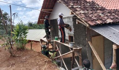 Satgas TMMD Ke-125 Lanjutkan Pembangunan Rutilahu Milik Warga di Kp. Cimanggu 2