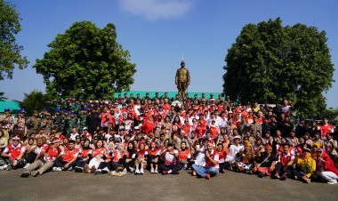Kasrem 061/SK Hadiri Napak Tilas Semangat Jenderal Sudirman Dalam Rangka 1 Dekade Festival Merah Putih dan Menyambut HUT ke-80 RI