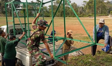 Satgas TMMD ke-125 Kodim 0622/Kab. Sukabumi    Progres Pembangunan Sumur Bor Capai 80% di Kp. Cisireum Desa Langkapjaya