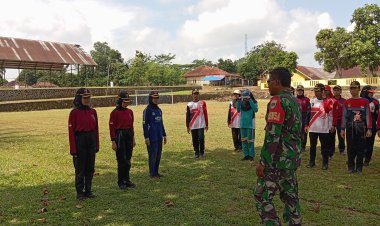 PELATIHAN PASKIBRA OLEH BABINSA KORAMIL 2214/SURADE DI KECAMATAN SURADE
