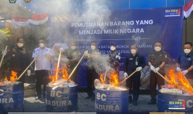 Bea Cukai Madura Musnahkan Rokok dan Miras Ilegal Senilai Puluhan Miliaran Rupiah