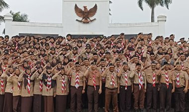 Khidmat di Bawah Gerimis, Pemkot Peringati Hari Lahir Pramuka ke-64