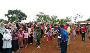 Babinsa Koramil 2206/Parakansalak Ikut Meriahkan Perlombaan HUT RI ke-80