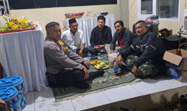 Ciptakan Lingkungan Aman, Bhabinkamtibmas Bersama Babinsa Sampaikan Pesan Kamtibmas