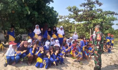 Babinsa Desa Mandrajaya Koramil 2215/Ciemas, laksanakan pendampingan dan monitoring kegiatan study wisata