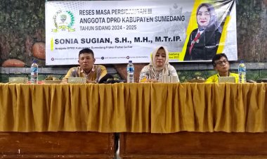 Reses Masa Sidang III DPRD Kabupaten  Sumedang, Sonia Sugian Serap Aspirasi  Warga Desa Haurngombong