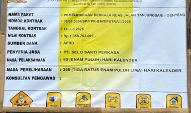 PEMELIHARAAN BERKALA RUAS JALAN TANJUNGSARI – GENTENG DIMULAI, DUKUNG AKSES MOBILITAS DAN EKONOMI MASYARAKAT SUMEDANG