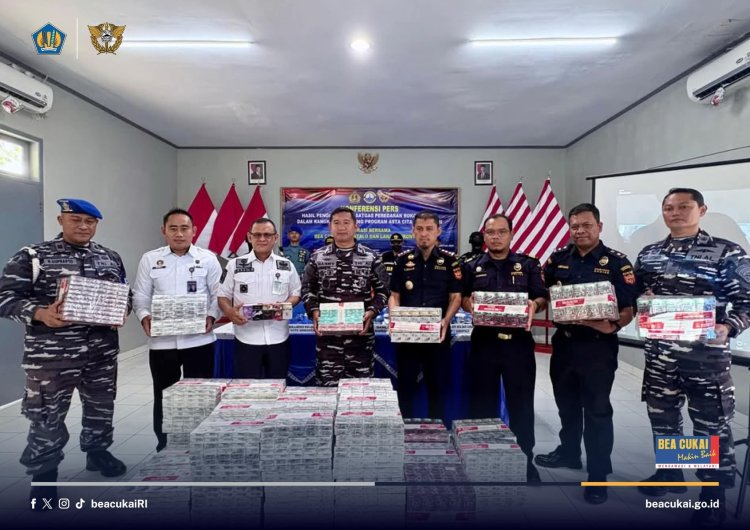 Sinergi Bea Cukai dan TNI Angkatan Laut Tindak Tegas Peredaran Rokok Ilegal di Gorontalo