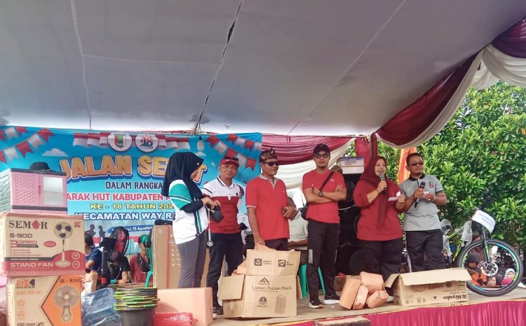 Ketua Apdesi Way Ratai Apresiasi Jalan Sehat di Wates, Dorong Kekompakan Warga