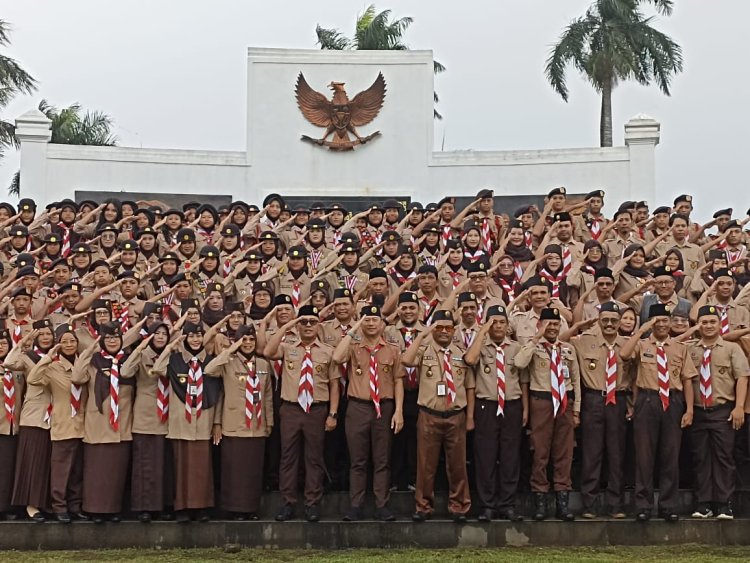 Khidmat di Bawah Gerimis, Pemkot Peringati Hari Lahir Pramuka ke-64