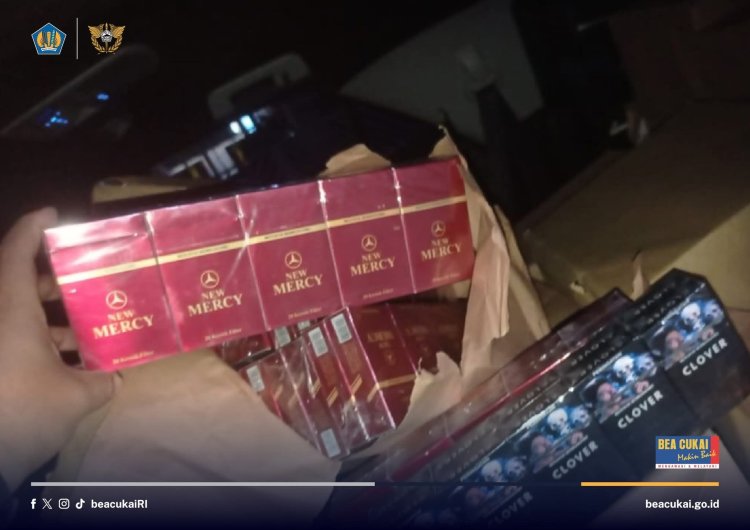Bea Cukai Malili Tindak 48 Ribu Batang Rokok Polos di Sebuah Minibus