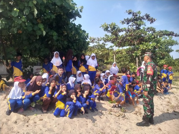 Babinsa Desa Mandrajaya Koramil 2215/Ciemas, laksanakan pendampingan dan monitoring kegiatan study wisata