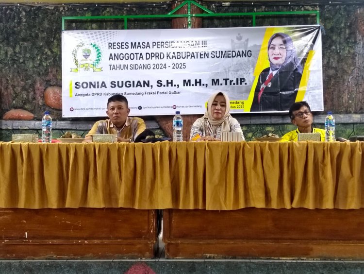 Reses Masa Sidang III DPRD Kabupaten  Sumedang, Sonia Sugian Serap Aspirasi  Warga Desa Haurngombong