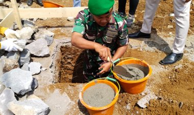 TNI hadir dalam pembangunan SDN Cipetir