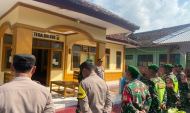 Jaga Keamanan Wilayah Anggota Koramil 2212/Tegalbuled Bersama Polsek Tegalbuled Gelar Apel Bersama﻿