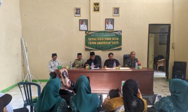 Babinsa Koramil 2208/Nyalindung Hadiri Sosialisasi Anggaran Dana Desa Tahun 2025 di Bojong Sari