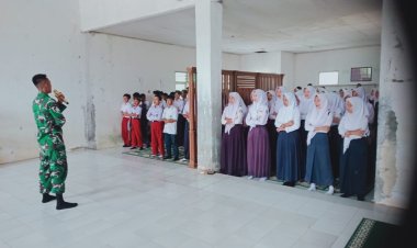 Babinsa Koramil 2215/Ciemas Berikan Wawasan Kebangsaan di Yayasan Nurul Hikmah