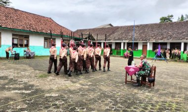 Babinsa Koramil 2213/Jampangkulon Jadi Juri LKBB Pramuka di MTs Al Majriyah