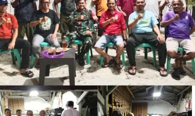 Kolaborasi Babinsa dan Masyarakat Tanah Baru Jaga Keamanan Lewat Siskamling