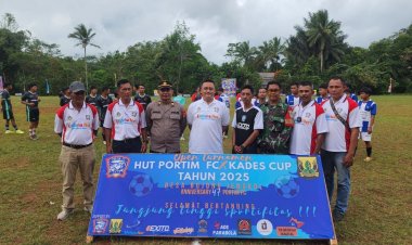 Babinsa Desa Bojongjengkol Koramil Jampang Tengah Hadiri Pembukaan Open Turnamen HUT Portim FC dan Kades Cup 2025