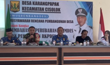 Babinsa Koramil 2201/Cisolok Hadiri Musrenbang Penyusunan RPJM Desa Karang Papak