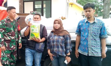 Babinsa Koramil 2201/Cisolok Monitoring Pembagian Bibit Padi Varietas Inpera