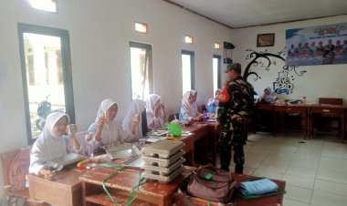 Babinsa Koramil 2206/Parakansalak Dampingi Pendistribusian MBG di MA Syarikat Islam