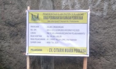 DINAS PERKIM LAKSANAKAN PENGASPALAN JALAN LINGKUNGAN DI RW 02/02 KAMPUNG CANGEHGAR, PALABUHANRATU