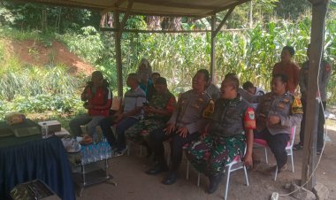 Danposramil Geger Bitung Koramil 2208/Nyalindung Hadiri Panen Raya Jagung Serentak Kuartal III Secara Virtual