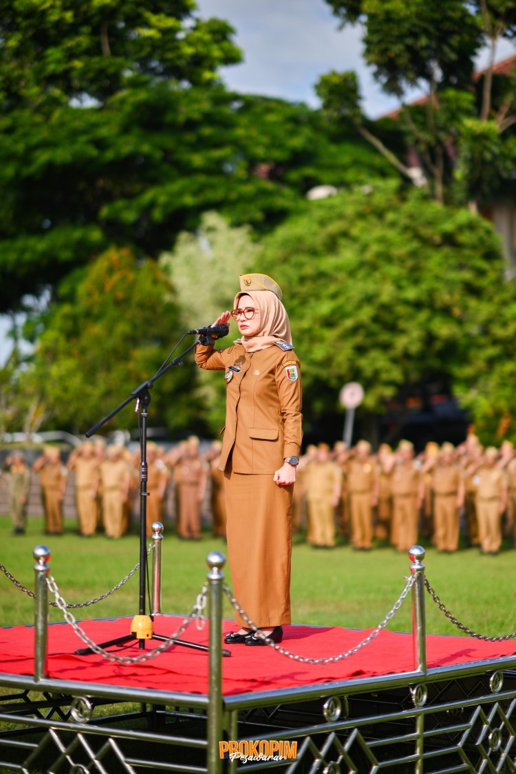 Bupati Nanda Indira Tekankan ASN Pesawaran Tingkatkan Disiplin dan Layanan Publik pada Apel Mingguan