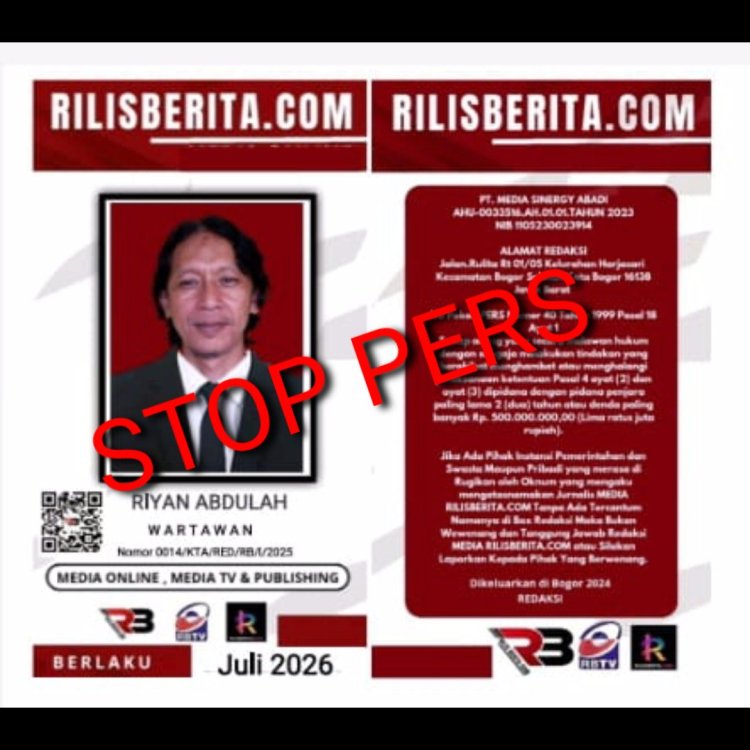 STOP PERS!!! Dihimbau Kepada Seluruh Instansi Pemerintah, Polri, TNI, Swasta. Bahwa Nama yang kami sebutkan atau cantumkan di bawah ini bukan lagi Wartawan rilisberita.com