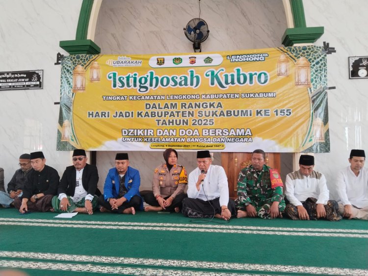 Danramil 2209/Lengkong Hadiri Istighotsah Kubro Tingkat Kecamatan Lengkong