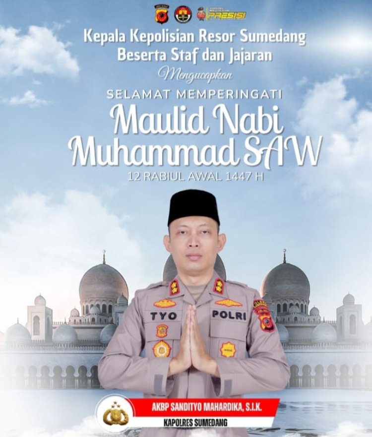 Kapolres Sumedang Ucapkan Selamat Memperingati Maulid Nabi Muhammad SAW