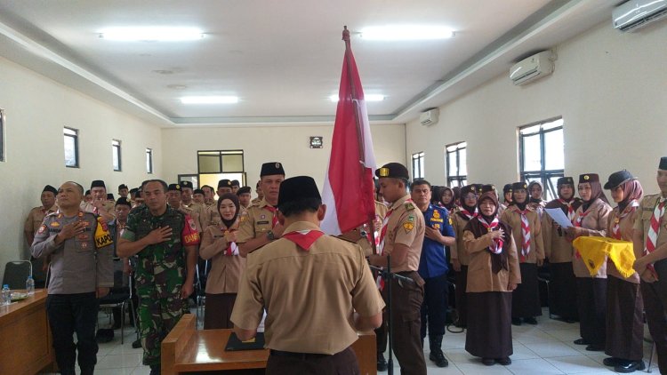 Danramil 2211/Sagaranten Hadiri Pengukuhan dan Pelantikan Pengurus Kwarcab Ranting Sagaranten