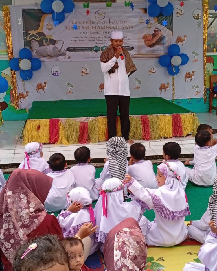 Kegiatan Maulid Nabi Muhammad SAWPAUD Al Amin Karadenan kab. Bogor