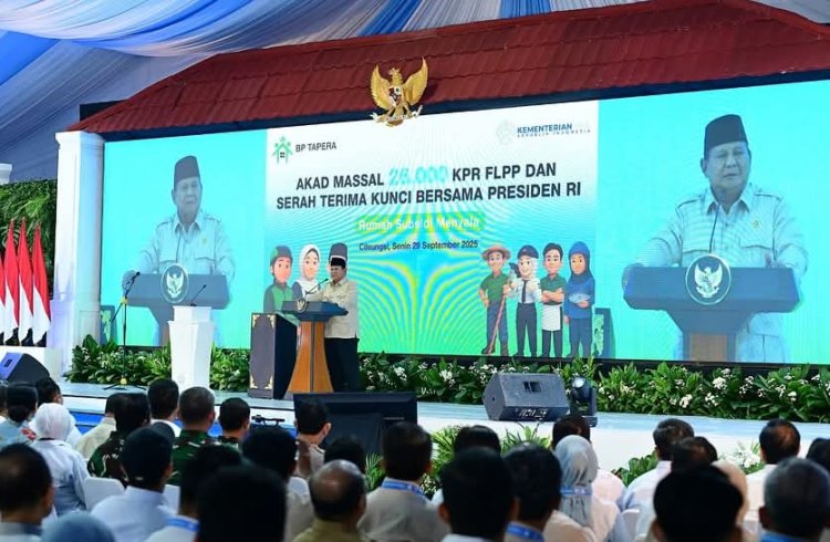 Presiden Prabowo Resmikan Akad Massal 26 Ribu KPR FLPP, Bukti Negara Hadir untuk Rakyat Kecil