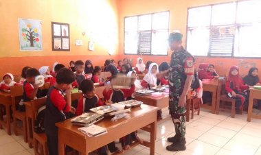 Babinsa Koramil 2208/Nyalindung Laksanakan Monitoring Pendistribusian MBG di SD Desa Cijangkar